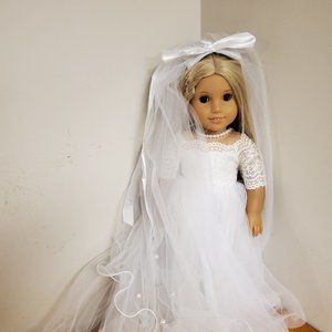 Doll Wedding Gown with veil